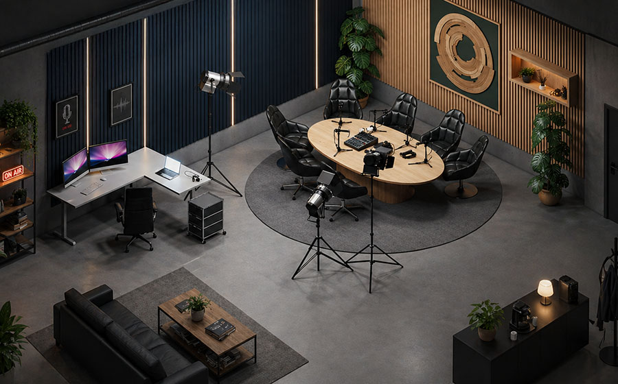 Professional-grade recording environments.